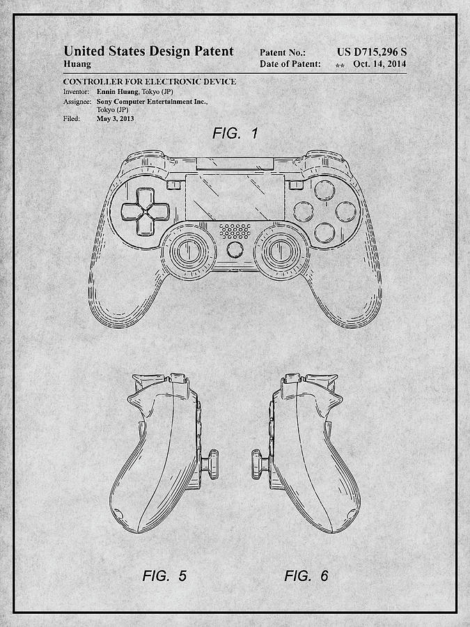 ps4 controller drawing