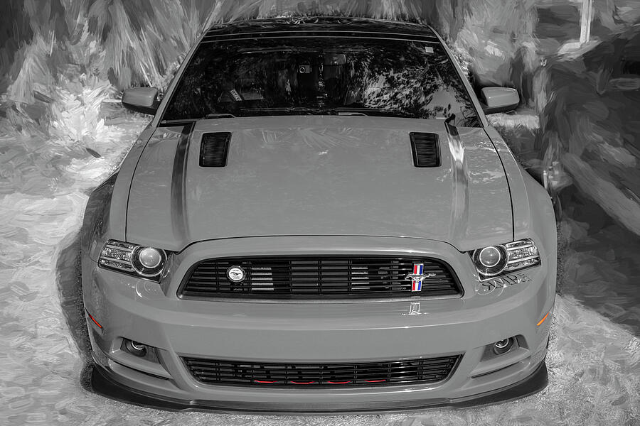 2013 Red Ford Mustang GT 5 0 CS California Special X102 Photograph by Rich Franco