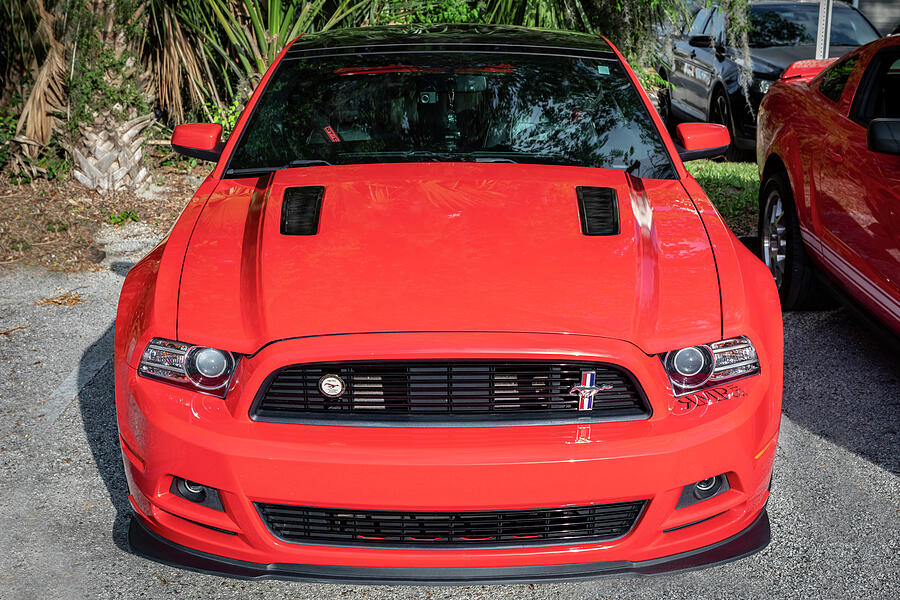 2013 Red Ford Mustang GT 5 0 CS California Special X105 Photograph by Rich Franco