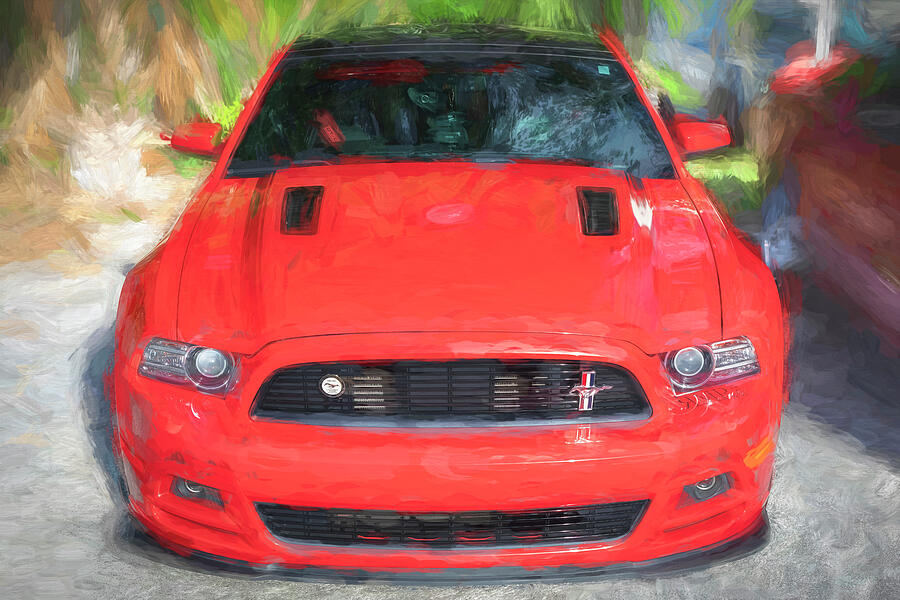 2013 Red Ford Mustang GT 5 0 CS California Special X107 Photograph by Rich Franco