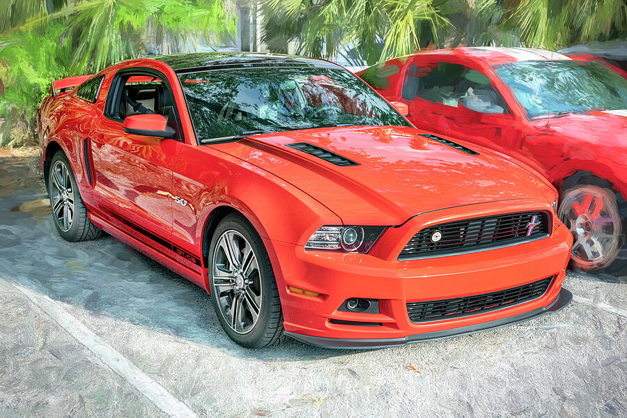 2013 Red Ford Mustang GT 5 0 CS California Special X112 Photograph by Rich Franco