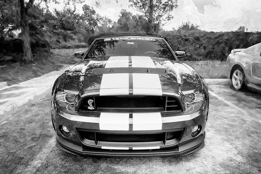 2013 Red Ford Mustang Shelby GT 500 X131  Photograph by Rich Franco