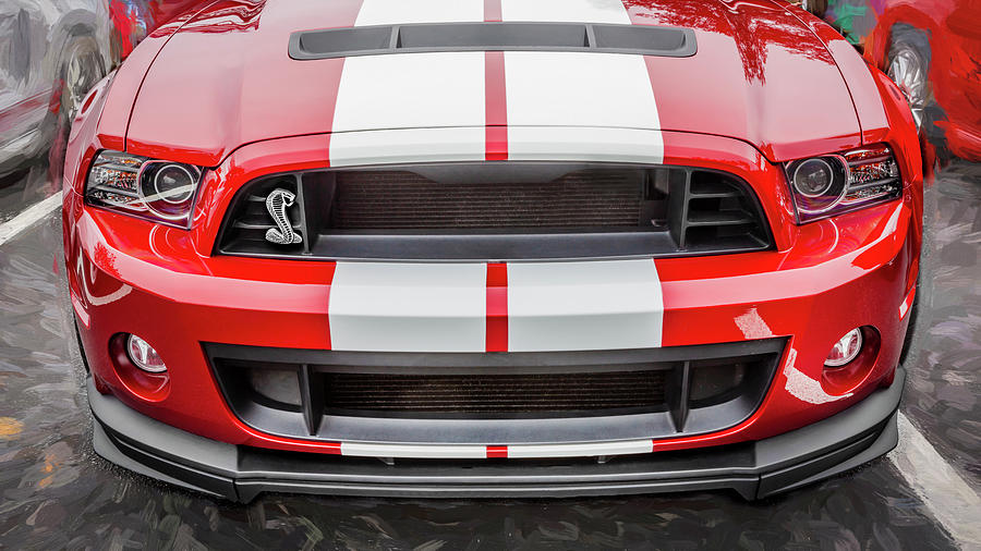  2013 Red Ford Mustang Shelby GT 500 X161 #2013 Photograph by Rich Franco