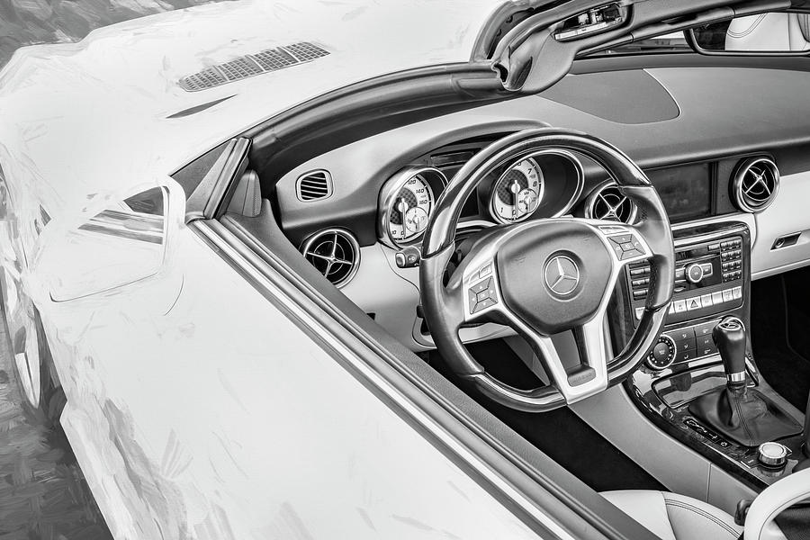 2014 White Mercedes Benz Slk 350 Convertible X100 Photograph by Rich Franco