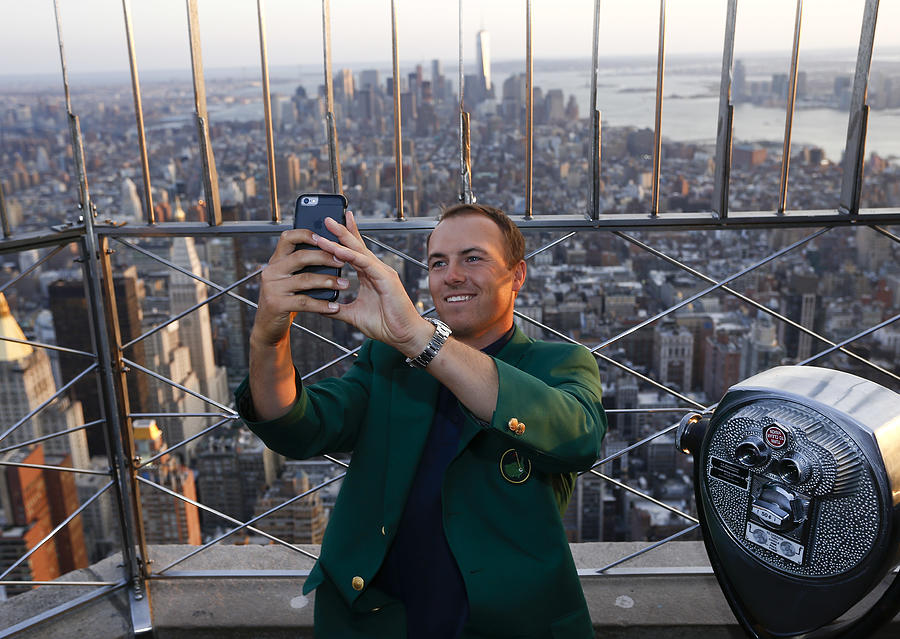 2015 Masters Champion Jordan Spieth Visits The Empire State Building Photograph by Jeff Zelevansky