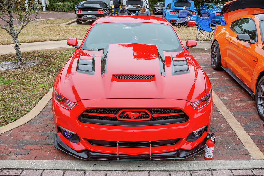 2015 Red Ford Mustang GT 50 X167 Photograph by Rich Franco