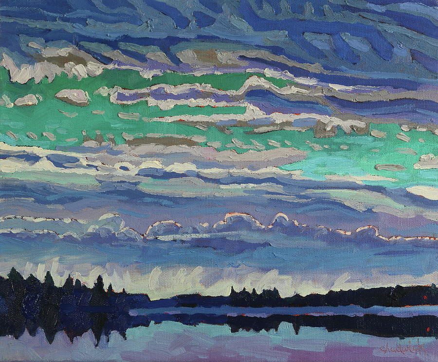 2015 Sunset Colours Painting by Phil Chadwick