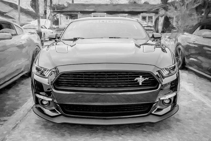 2016 Blue Ford Mustang GT 5.0 X231 Photograph by Rich Franco