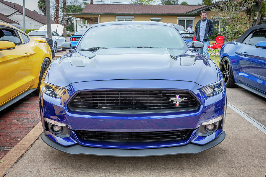 2016 Blue Ford Mustang GT 5.0 X233 Photograph by Rich Franco