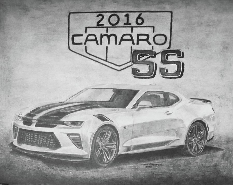 Chevrolet Drawing - 2016 Chevrolet Camaro SS  by Henry Hargrove Jr