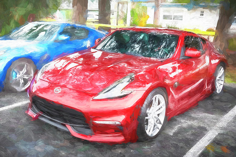 2016 Red Nissan 370Z Coupe X101 Photograph by Rich Franco
