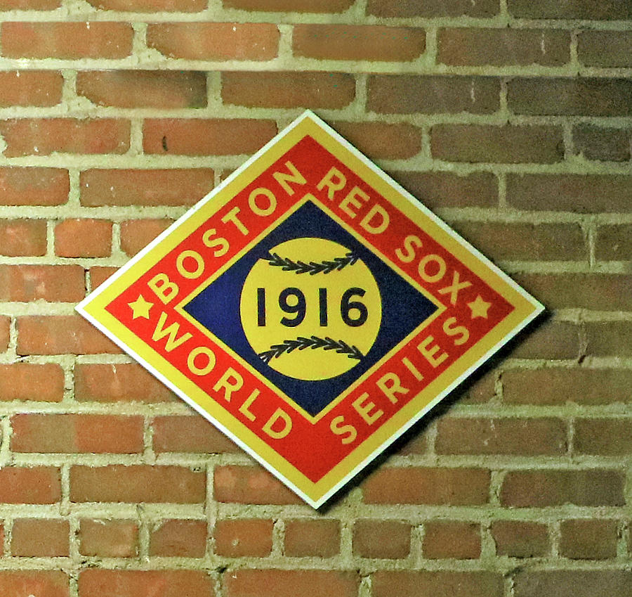 1916 World Series Plaque - Fenway Park Photograph by Allen Beatty ...