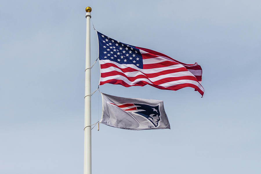 American flag | New England Patriots | football flag | wood flag