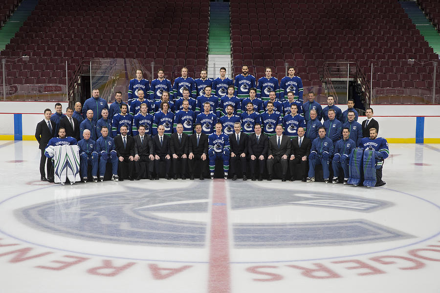 2017-18 Vancouver Canucks Team Photo Photograph by Jeff Vinnick