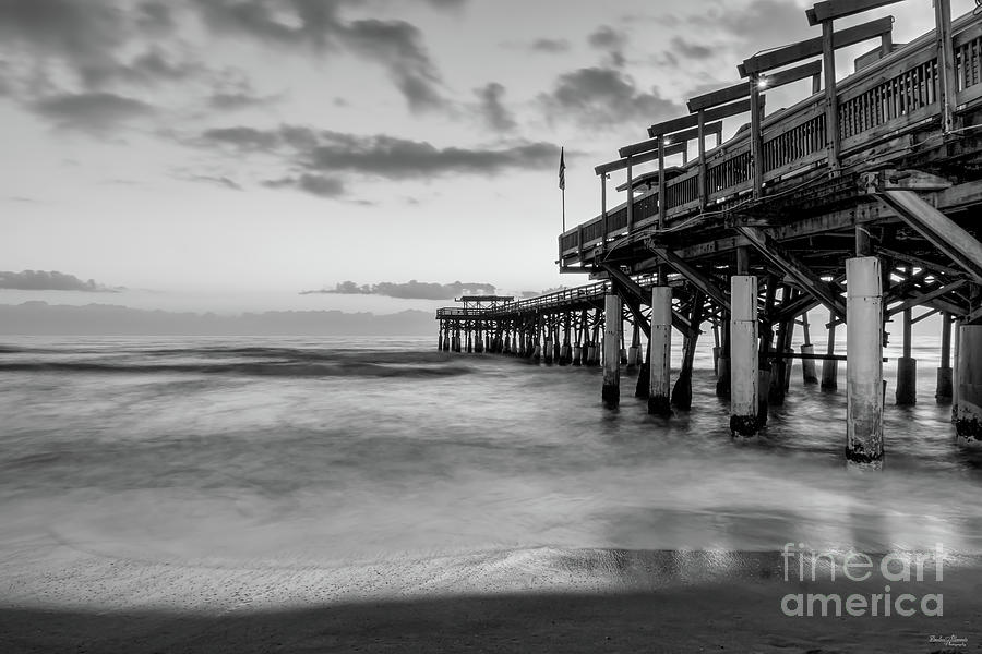 2017 1st Dawn Tranquility Grayscale Photograph by Jennifer White