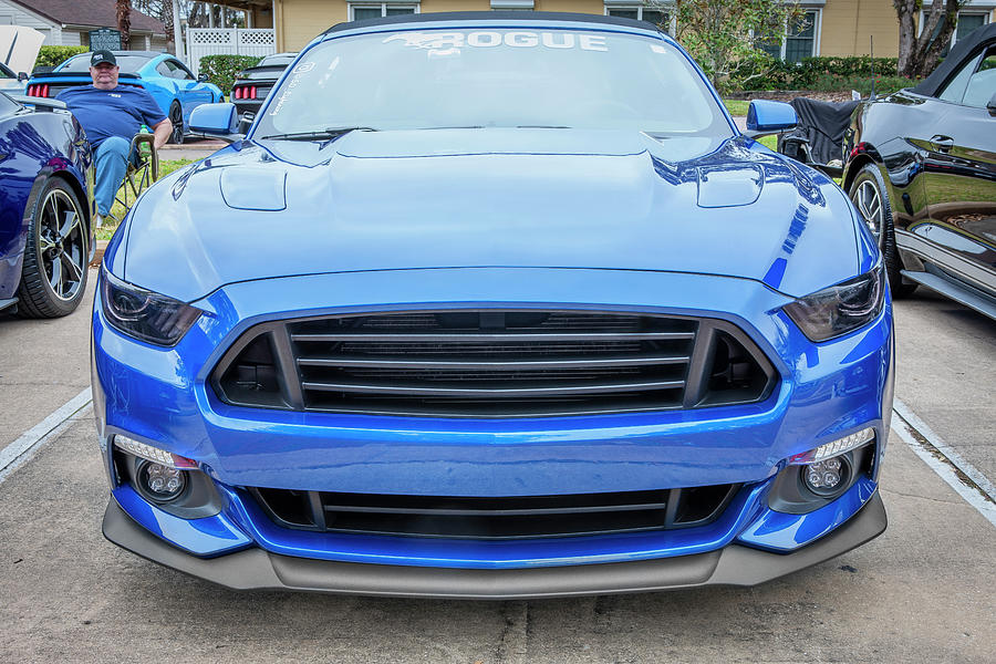 2017 Blue Ford Mustang GT 5.0 X230 Photograph by Rich Franco
