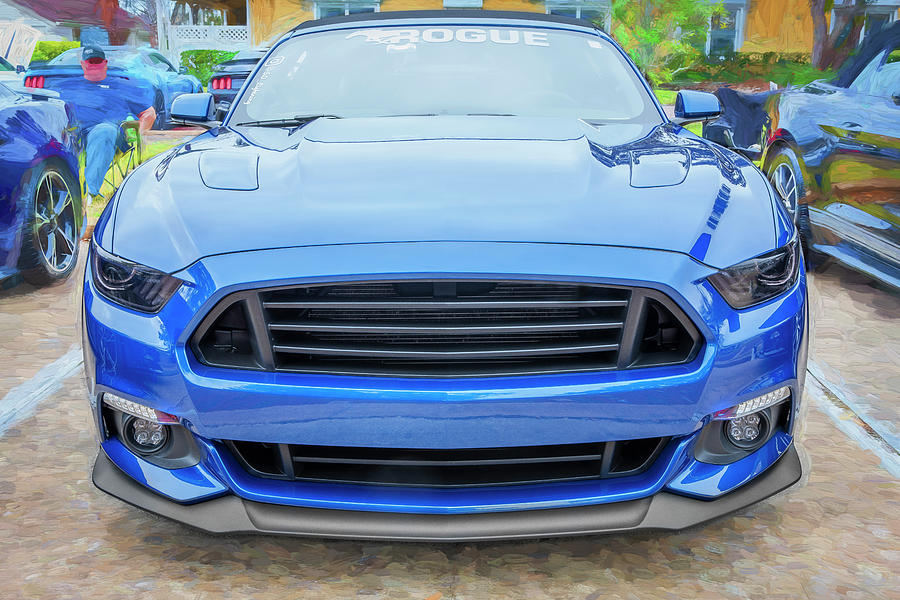 2017 Blue Ford Mustang GT 5.0 X237 Photograph by Rich Franco