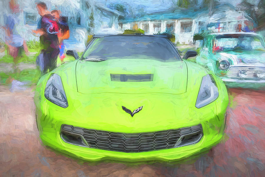 2017 Corvette Mountain Dew Sting Ray C7 X190 Photograph by Rich Franco