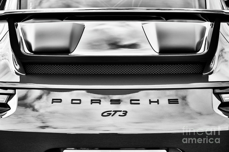 2017 Porsche 911 GT3 Rear End Monochome Photograph by Tim Gainey - Pixels