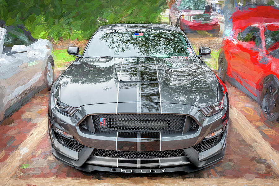 2017 Silver Ford Shelby Mustang GT350 X223 Photograph by Rich Franco