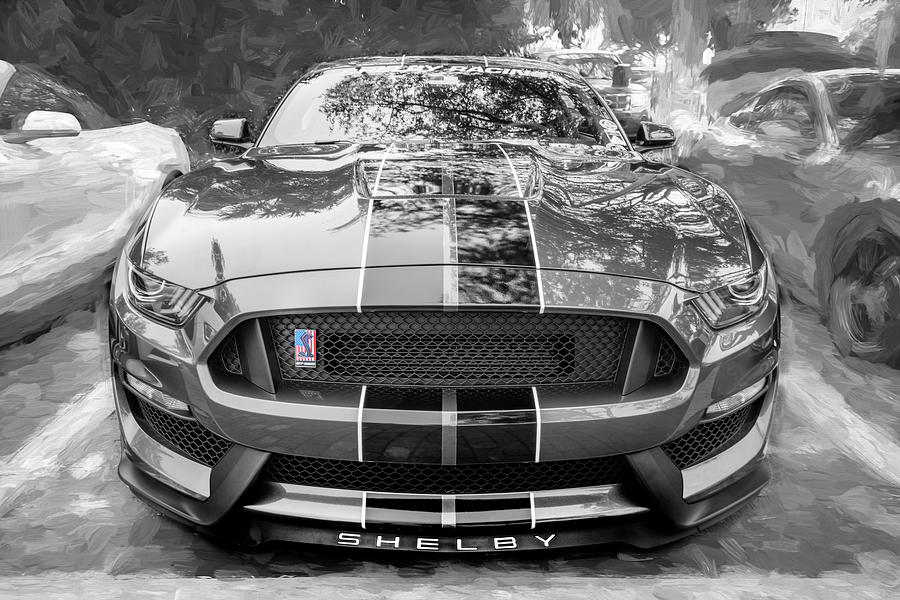 2017 Silver Ford Shelby Mustang GT350 X226 Photograph by Rich Franco