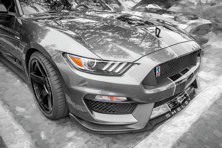 2017 Silver Ford Shelby Mustang GT350 X230 Photograph by Rich Franco