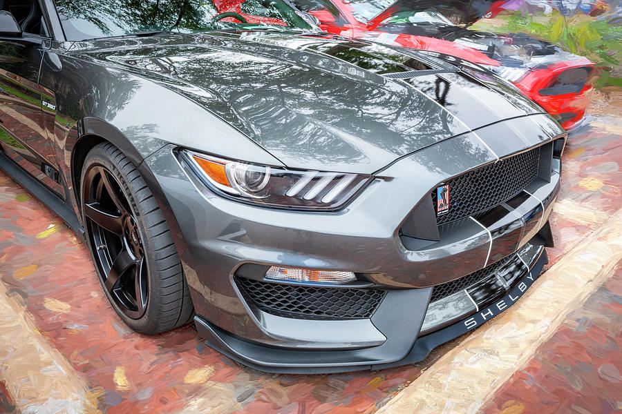 2017 Silver Ford Shelby Mustang GT350 X231 Photograph by Rich Franco