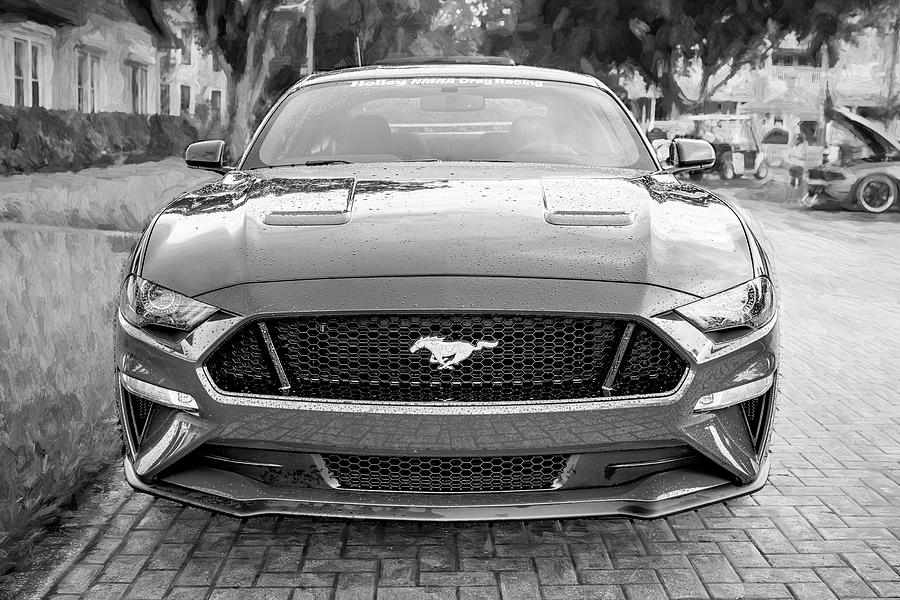 2018 Blue Ford Mustang GT 5 X119 Photograph by Rich Franco