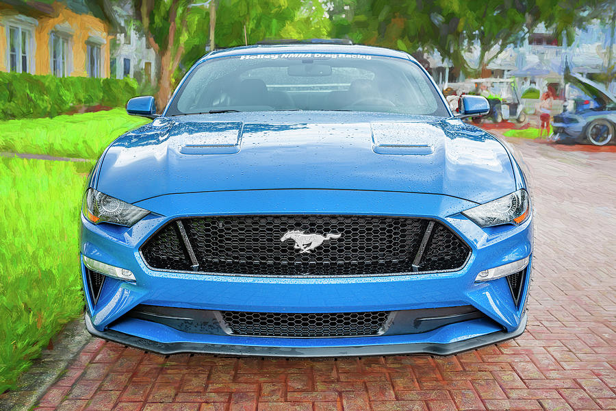 2018 Blue Ford Mustang GT 50 X121 Photograph by Rich Franco