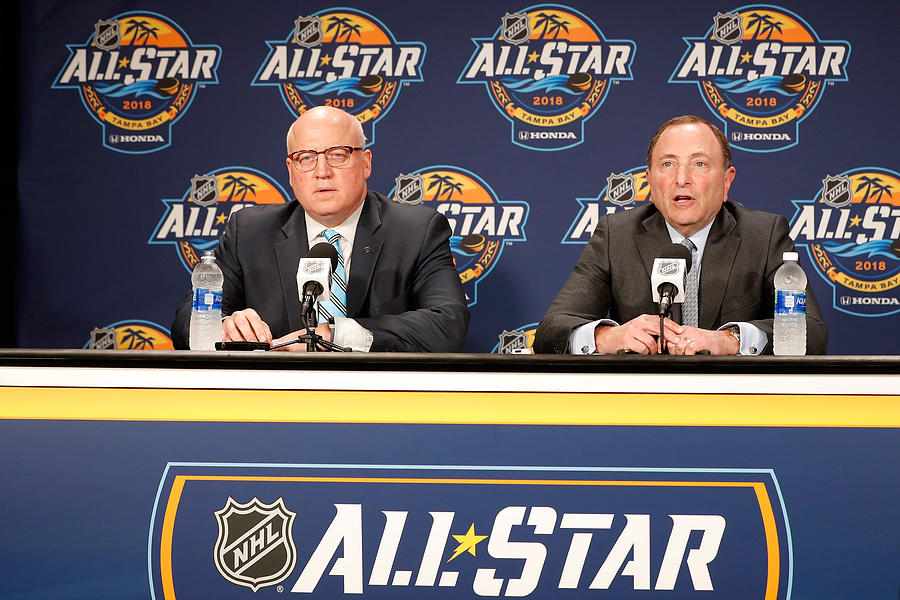 2018 NHL All-Star - Commissioner Gary Bettman Media Availability Photograph by Mike Carlson