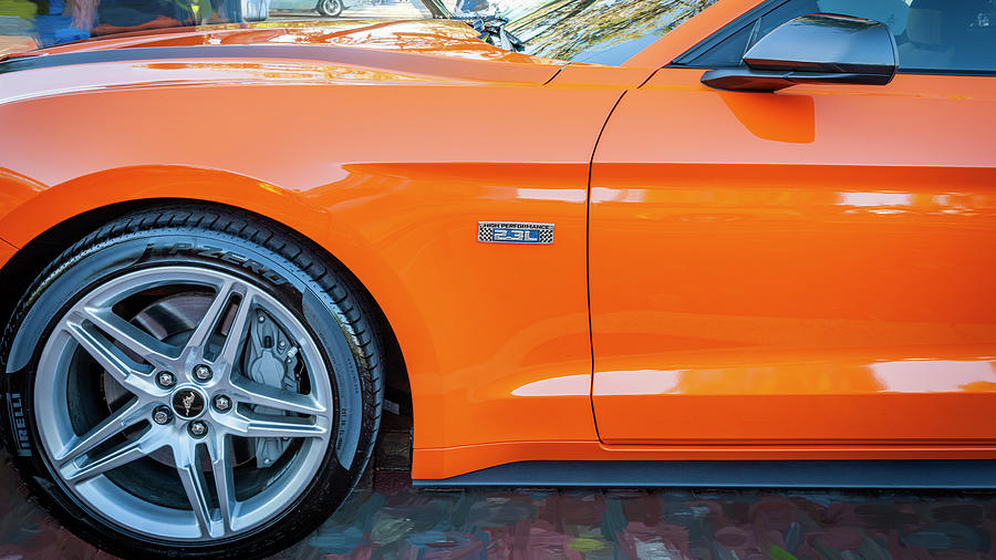 Orange Ford Mustang Ecoboost Convertible X Photograph By Rich Franco Pixels