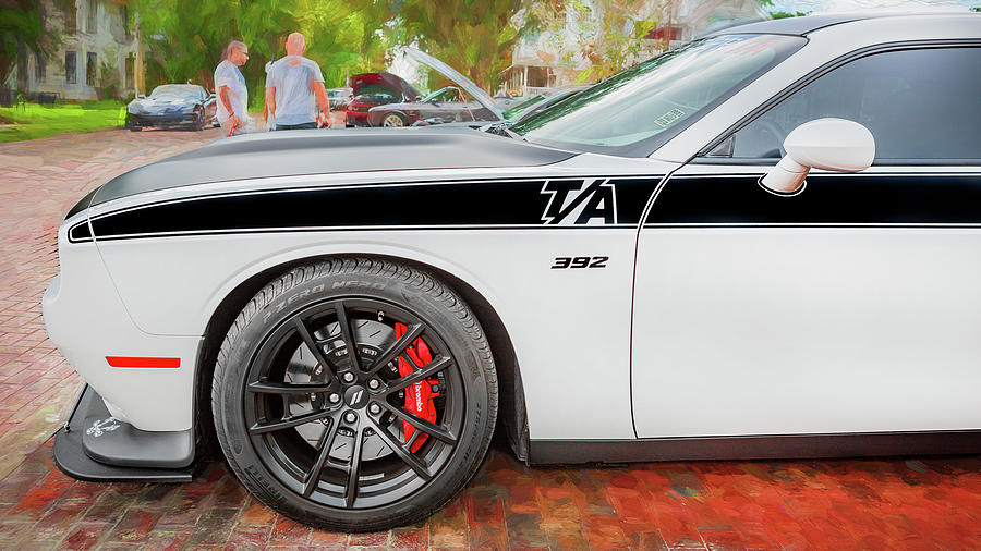 2018 White Dodge Challenger T/A 392 X159 Photograph by Rich Franco