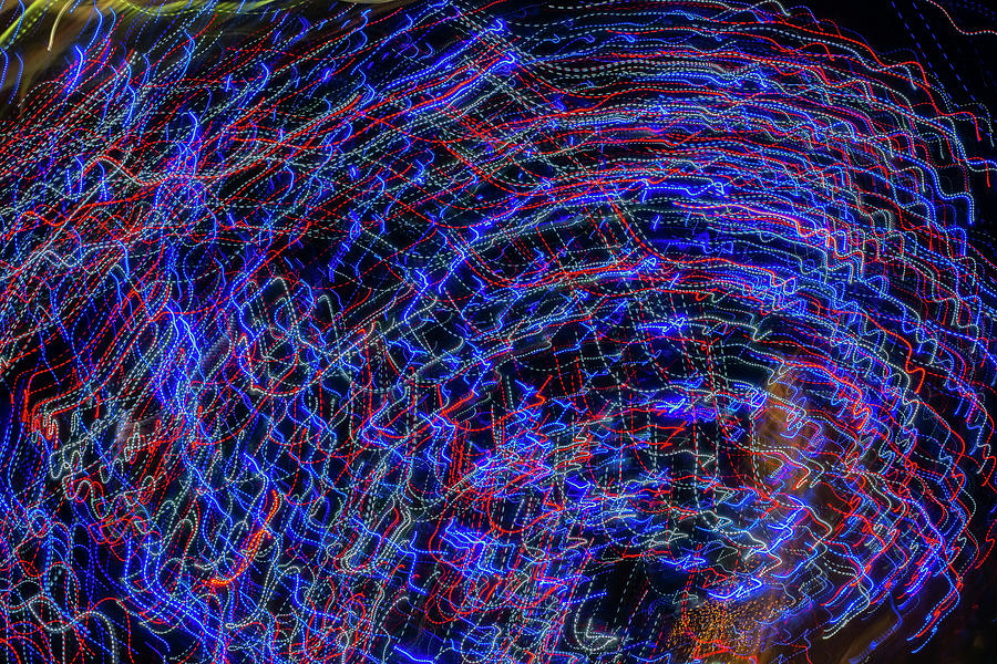 201812010-013 Blue Swirling Motion Blur 13 Photograph by Alan Tonnesen