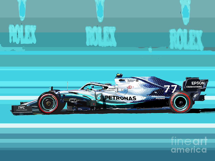 2019 Australie GP Mercedes AMG Petronas Bottas winner Mixed Media by Yuriy Shevchuk 2019 Australie GP Mercedes AMG Petronas Bottas winner Mixed Media by Yuriy Shevchuk