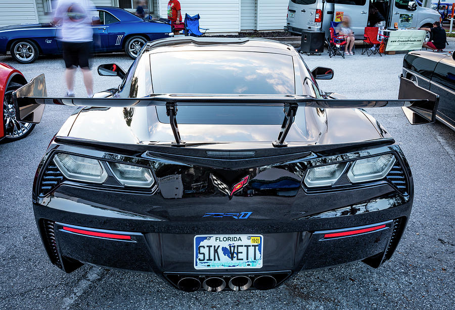 2019 Black Chevrolet Corvette ZR1 X164 Photograph by Rich Franco