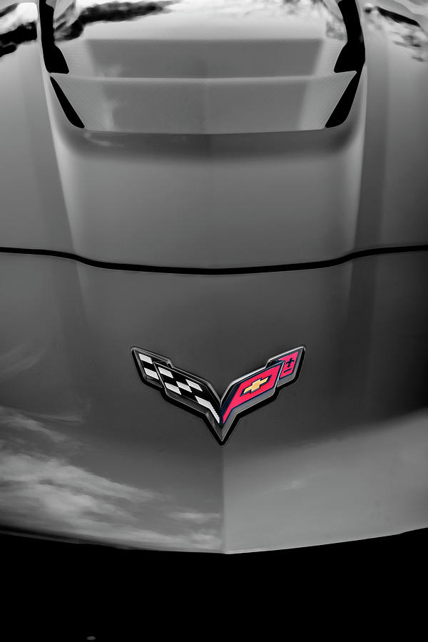 2019 Black Chevrolet Corvette ZR1 X176 Photograph by Rich Franco