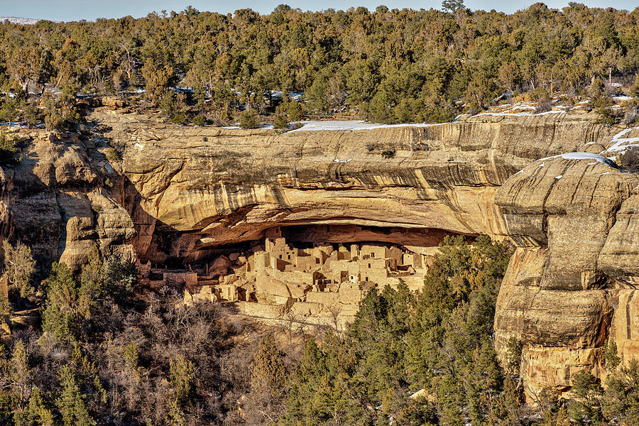 Mesa Verde National Park Photograph - 201902080-074H Cliff Dwelling Community by Alan Tonnesen