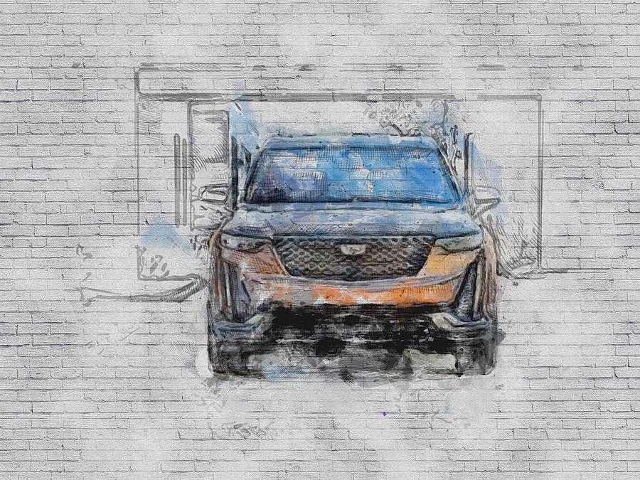 2020 Cadillac XT6 new brown luxury SUV American cars Digital Art by ...