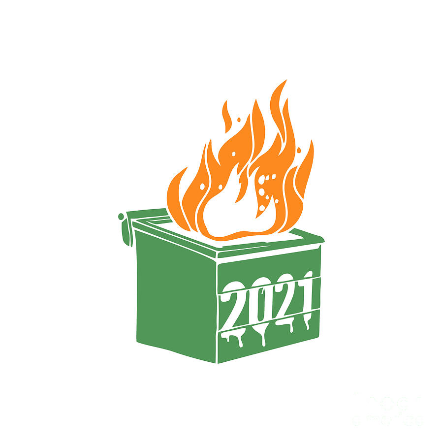 2020 Dumpster Fire Christmas meme Drawing by Ulva Mardhiyah - Fine Art ...