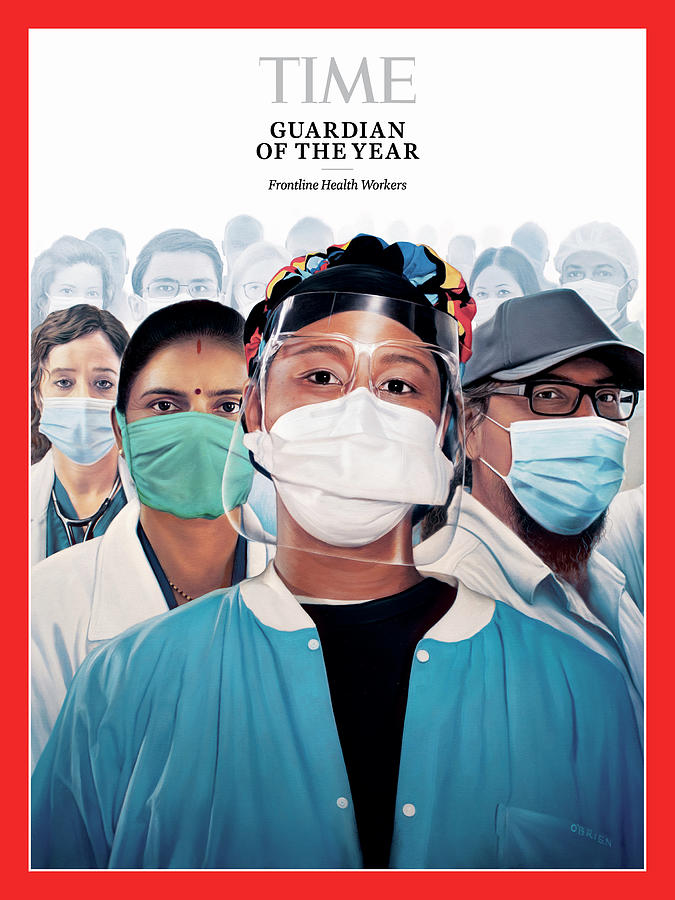 Medicine Photograph - 2020 Guardians of the Year Frontline Healthcare Workers by Illustration by Tim OBrien for TIME