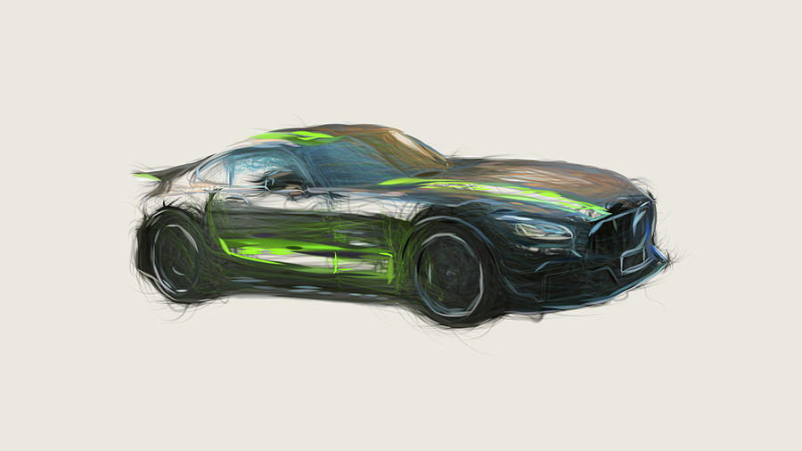 2020 Mercedes AMG GT R PRO Digital Art by CarsToon Concept