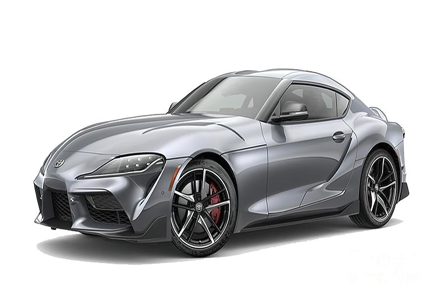 2020 Toyota Supra Turbulent Gray Painting by Evie Wright - Fine Art America