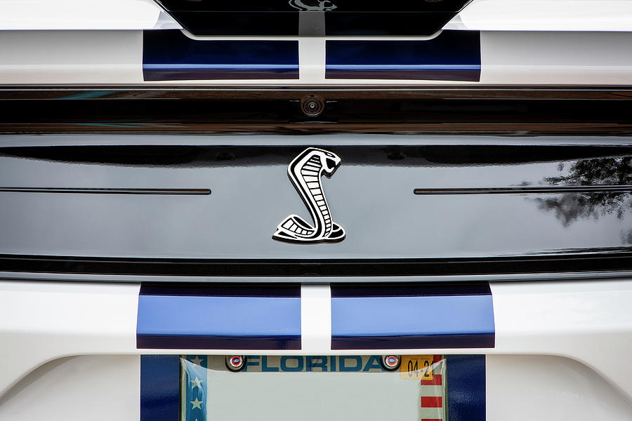 2020 White Ford Mustang Shelby Supercharged GT500 X159  Photograph by Rich Franco