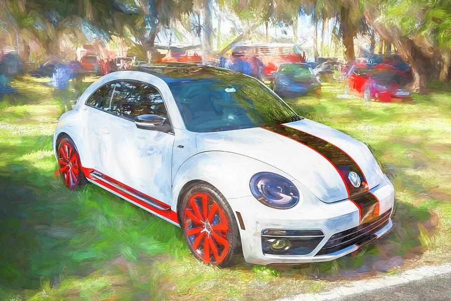 2020 White Volkswagen Beetle X101 Photograph by Rich Franco