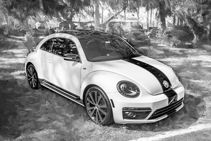 2020 White Volkswagen Beetle X102 Photograph by Rich Franco
