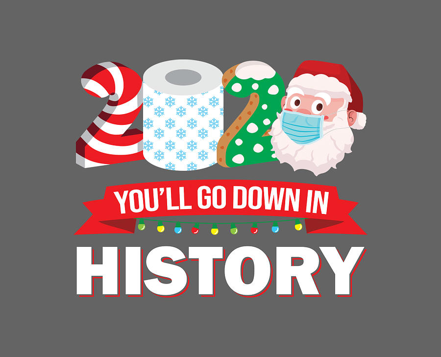 2020 You'll Go Down In History Funny Christmas Painting by Jayden