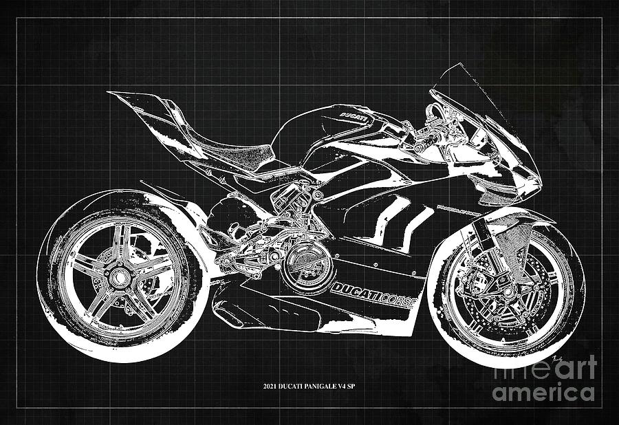 ducati panigale v4 drawing