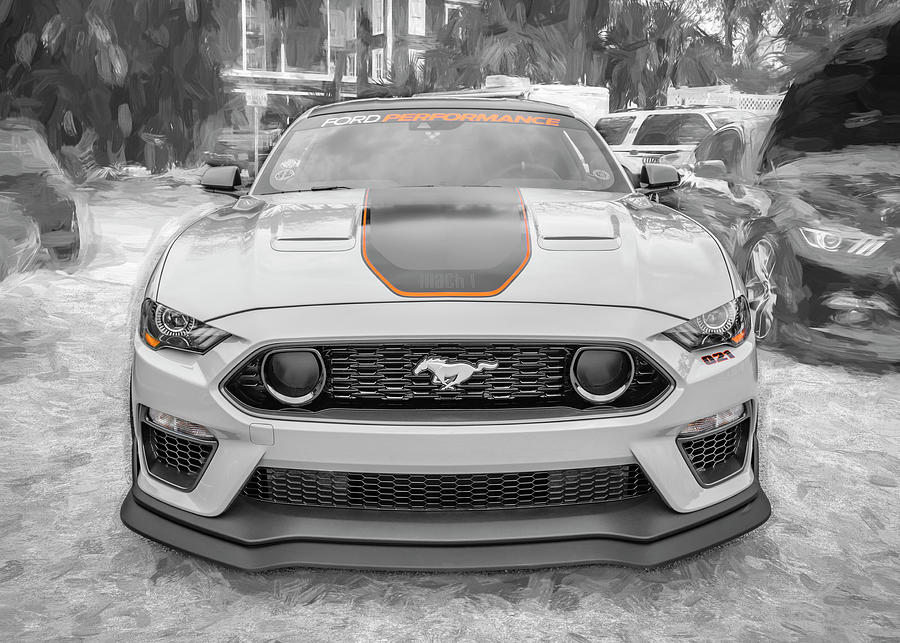 2021 Fighter Jet Gray Ford Mustang Mach 1 X118 Photograph by Rich Franco