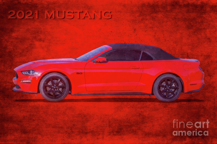 2021 Ford Mustang Convertible Digital Art by Randy Steele