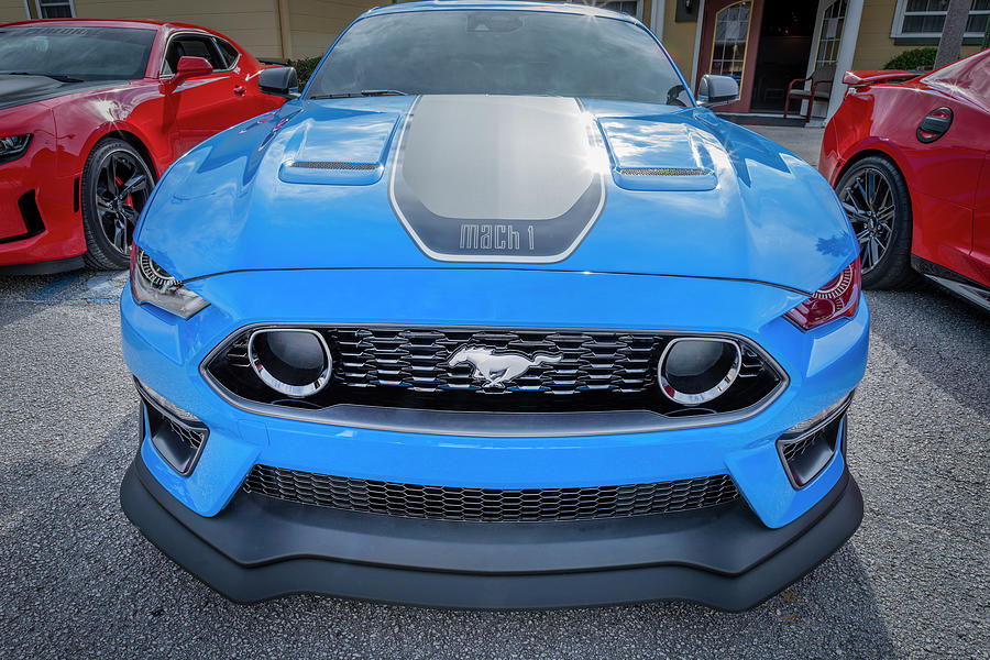 2021 Ford Mustang Mach 1 Grabber Blue X107 Photograph by Rich Franco ...